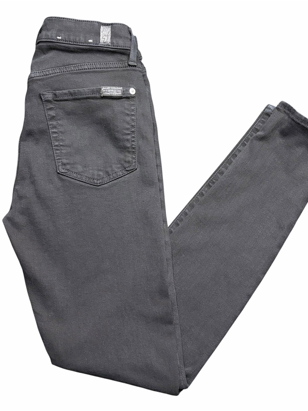 7 For All Mankind Black Stretch Skinny Jeans Women’s 27